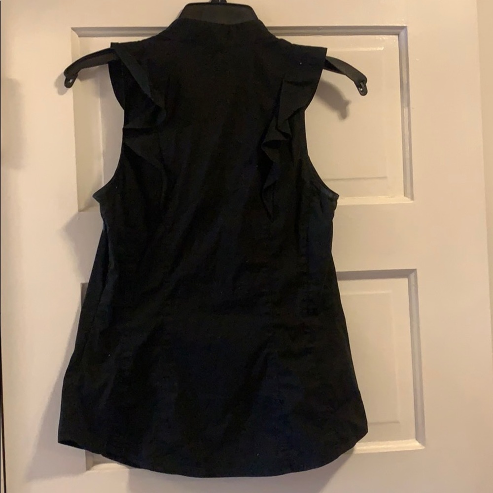 Black Ruffle Blouse Tank - Picture 2 of 3